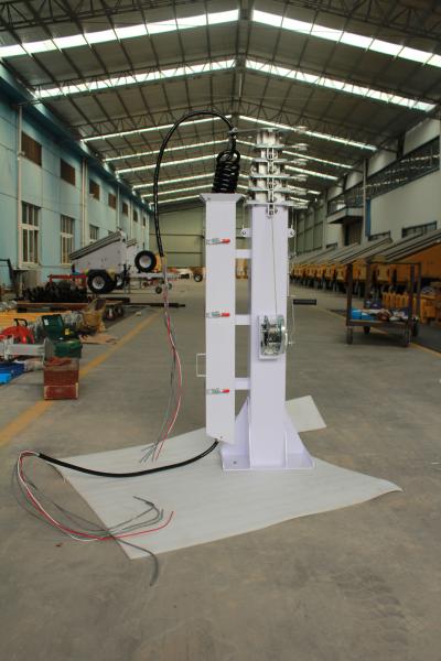 8m manual winch telescopic mast/steel telescopic mast/ lighting telescopic mast