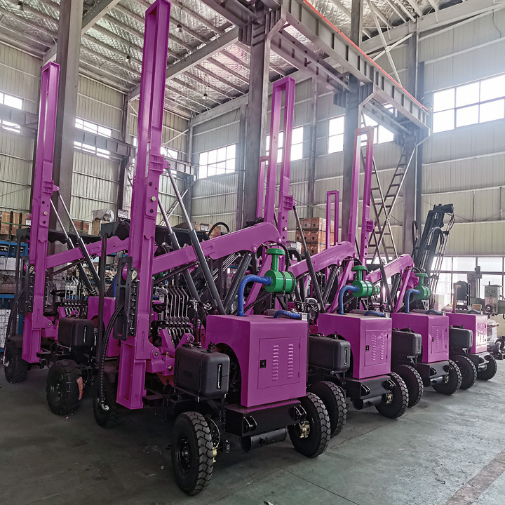 Mini Pile Driving Machine Guardrail Pile Drilling Equipment Vibration Hammer Pile Driver