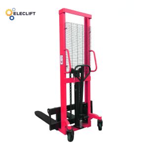 Nylon Wheel Manual Pallet Stacker 1500kg With 550/685mm Fork Width