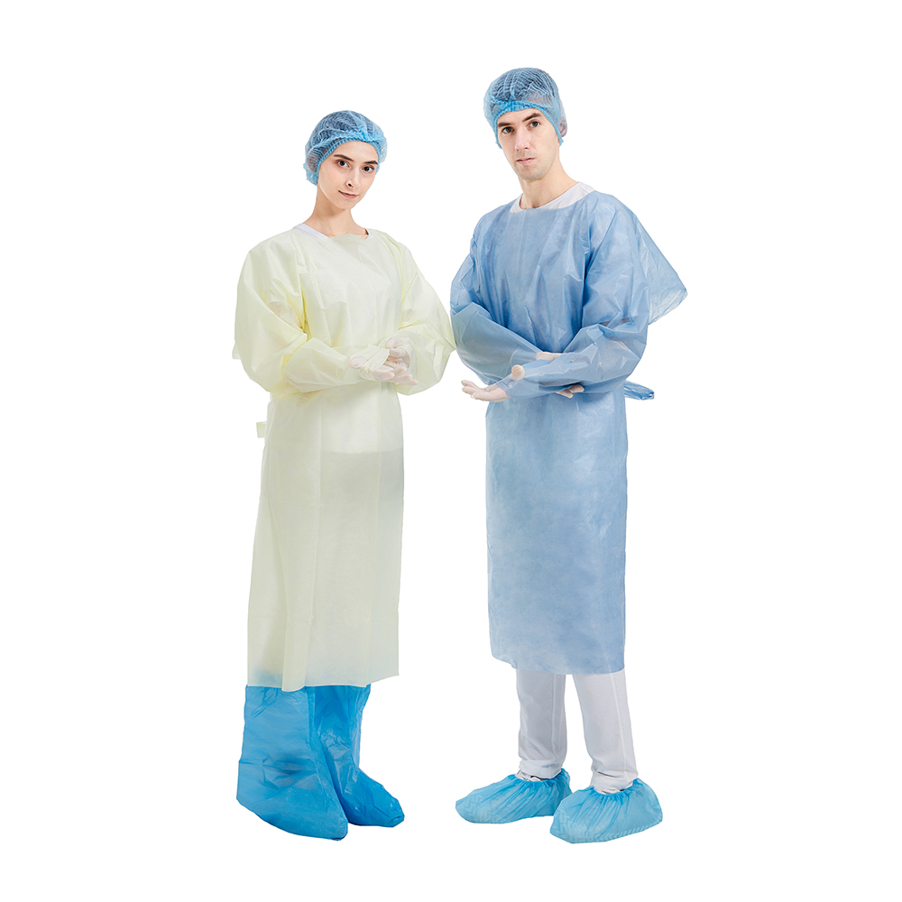 SMMS Disposable CPE Gown , Disposable Plastic Suit Apron neck