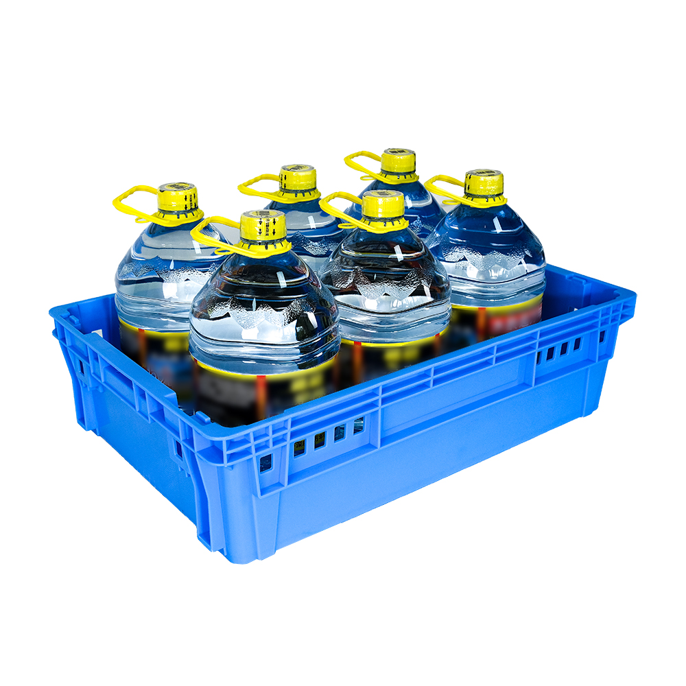 Supermarket Customized Logo Food Grade Stackable Plastic Crate for Bread and Food