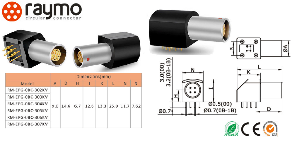 Custom Printed Circuit Connectors Fixed Socket Self Latching System Easy Handling