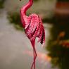 Buy cheap Outdoor Metal Pink Flamingo Yard Decor Animal Metal Flamingo Statue from wholesalers