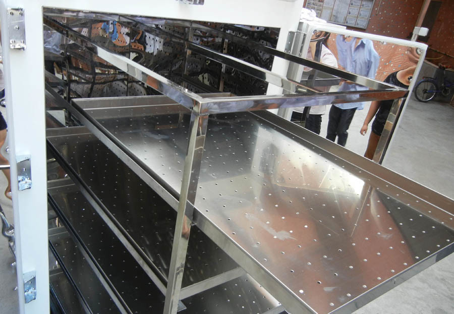 LIYI Rubber Secondary Vulcanization High Temp Oven With Gas Exhaust Fan Mother Child Cart