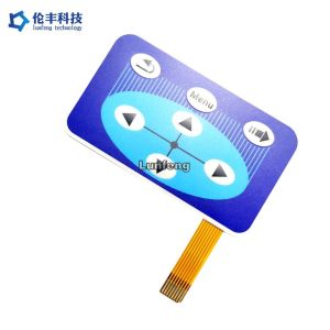 Customized Design Flat Membrane Switch With Flexible Circuit And Connector