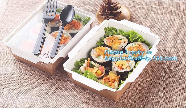 Cheap Cardboard foldable kraft paper lunch box with window,Lunch noodle fast food kraft paper box by customized logo pri