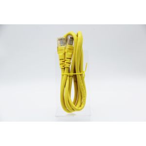 Cat 6 Ethernet Patch Cable 1Gbps Data Transfer Yellow/Red/Black PVC Jacket 15m