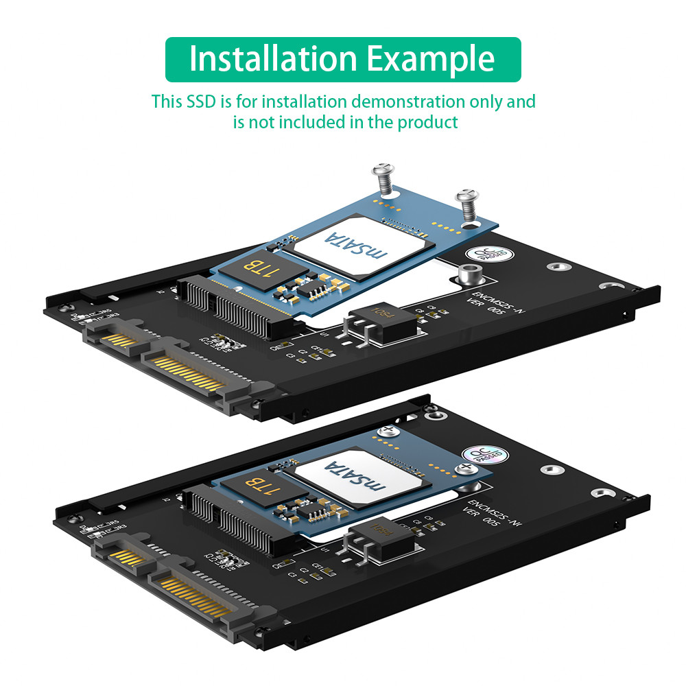 2.5" SATA 3.0 22PIN To mSATA SSD Adapter Converter Card 6Gbps In Stock