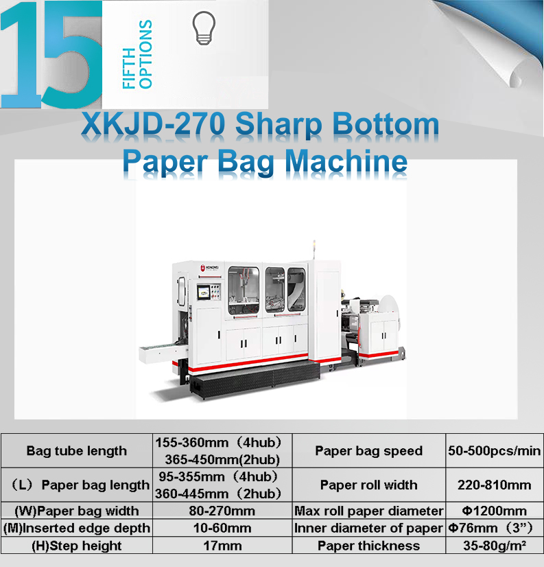 2000w Paper Bag Making Machine Automatic 30-180 Pcs/Min 9500kg