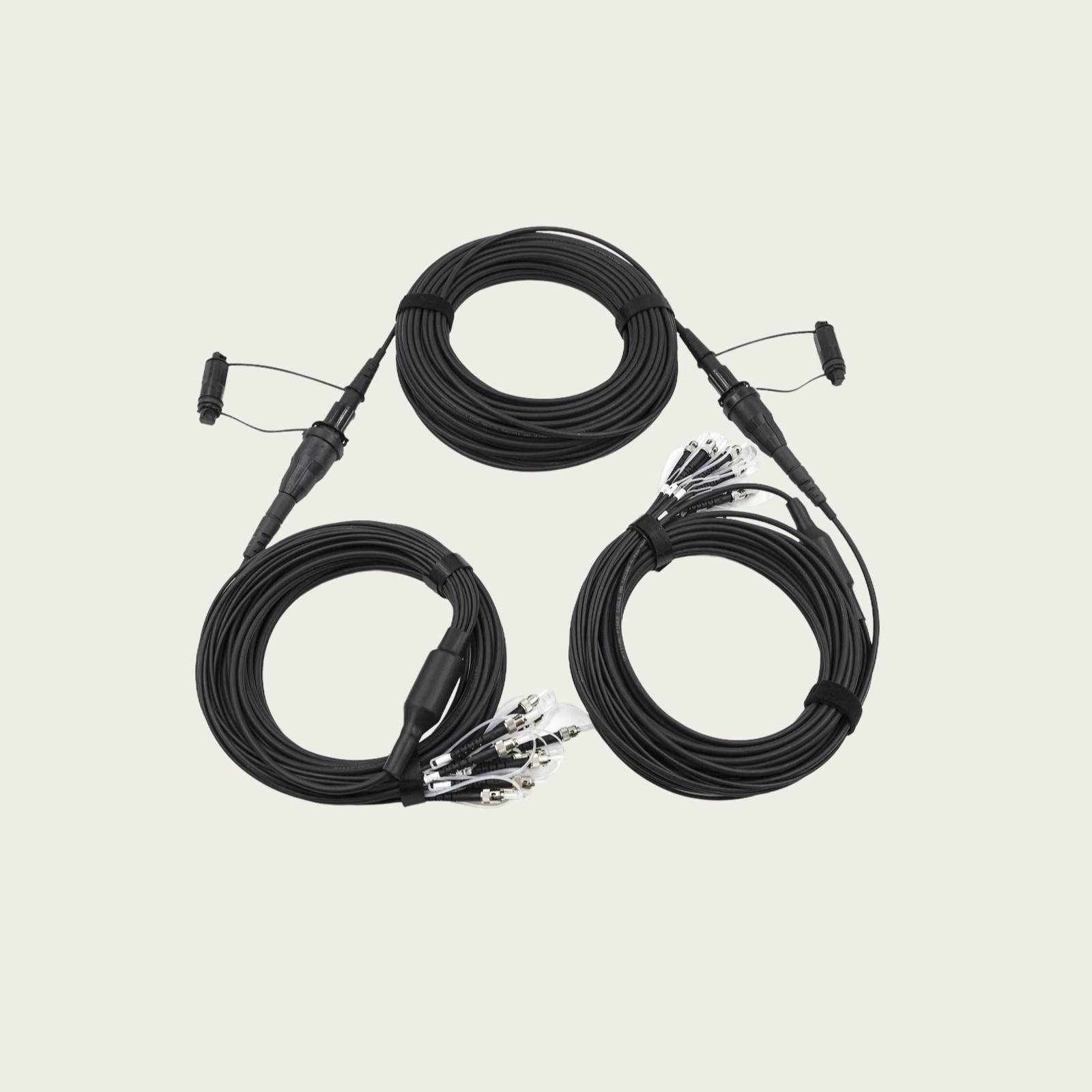 Waterproof MPO Trunk Cable to MPO Breakout Fiber Optic Cable 12/24 Core