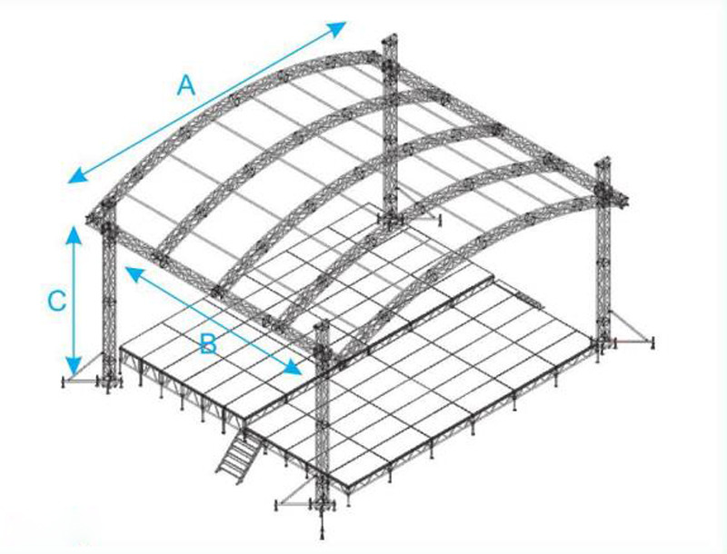 Stage Lighting Booth Aluminum Square Truss Display