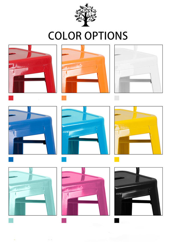 Cold Rolled Steel Metal Dining Chair Stackable Breathable Powder Coating