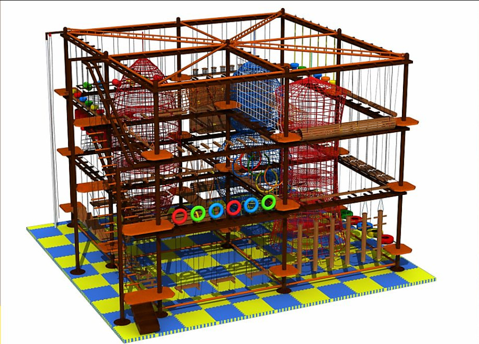 Naughty Castle Climbing Wall Adult/Children Rope Course Outdoor/Indoor Playground