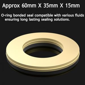  Approx 60mm X 35mm X 15mm O-ring bonded seal compatible with various fluids ensuring long lasting sealing solutions Manufactures