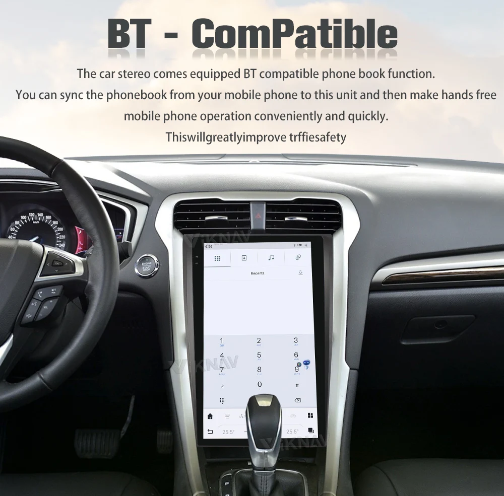 13.6 Inch Android Auto Car Radio For Ford Mondeo 2013-2021 Multimedia Player GPS Navigation Head Unit Wireless Carplay