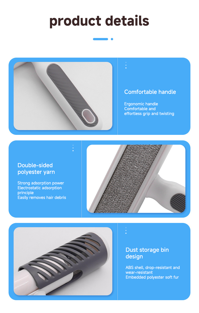 Pet Hair Remover Customized Lint Roller Clothes and Grooming Tools 20*17.2cm Sticky