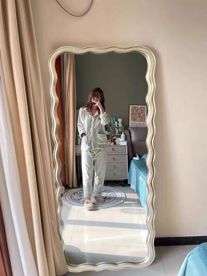 Customized Floor Length Oversized Floor Mirror Wooden Frame 71x32