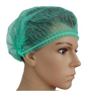  Customized Disposable Non Woven Cap Bouffant With Double Elastic Manufactures