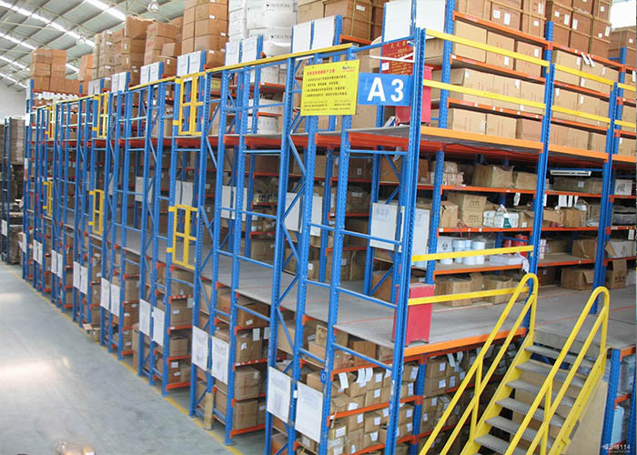Shelf Supported Multi Tier Industrial Steel Mezzanine Storage Systems