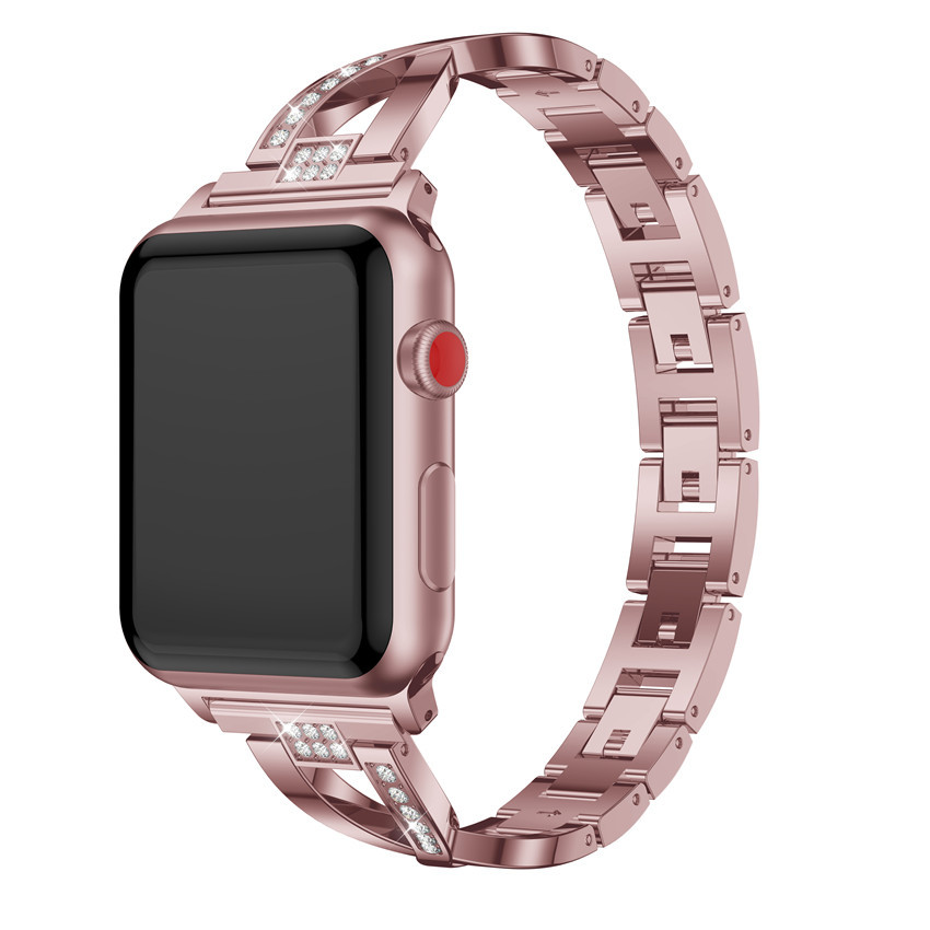 Smart Watch Strap Diamond X Diamond Metal Zinc Alloy For Apple Watch