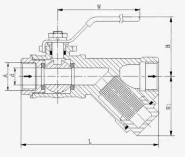 Stainless Steel Y-Type Filter Ball Valve with Strainer