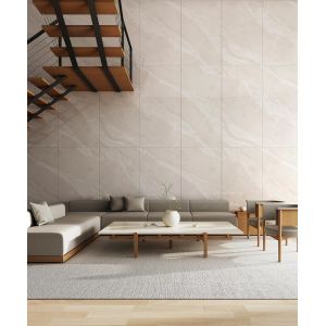 China Light Yellow Polished Glazed Tile 900x1800mm Indoor Floor on sale