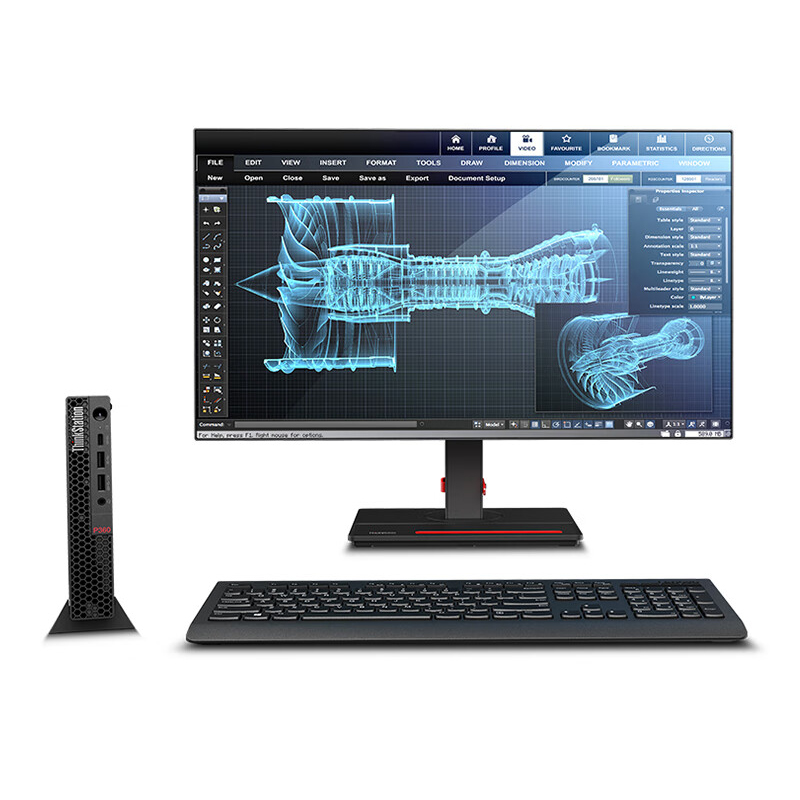 Lenovo ThinkServer P360 Tiny Rack Workstation Mini PC i5-12500T 16G DDR5 512G T400-4G