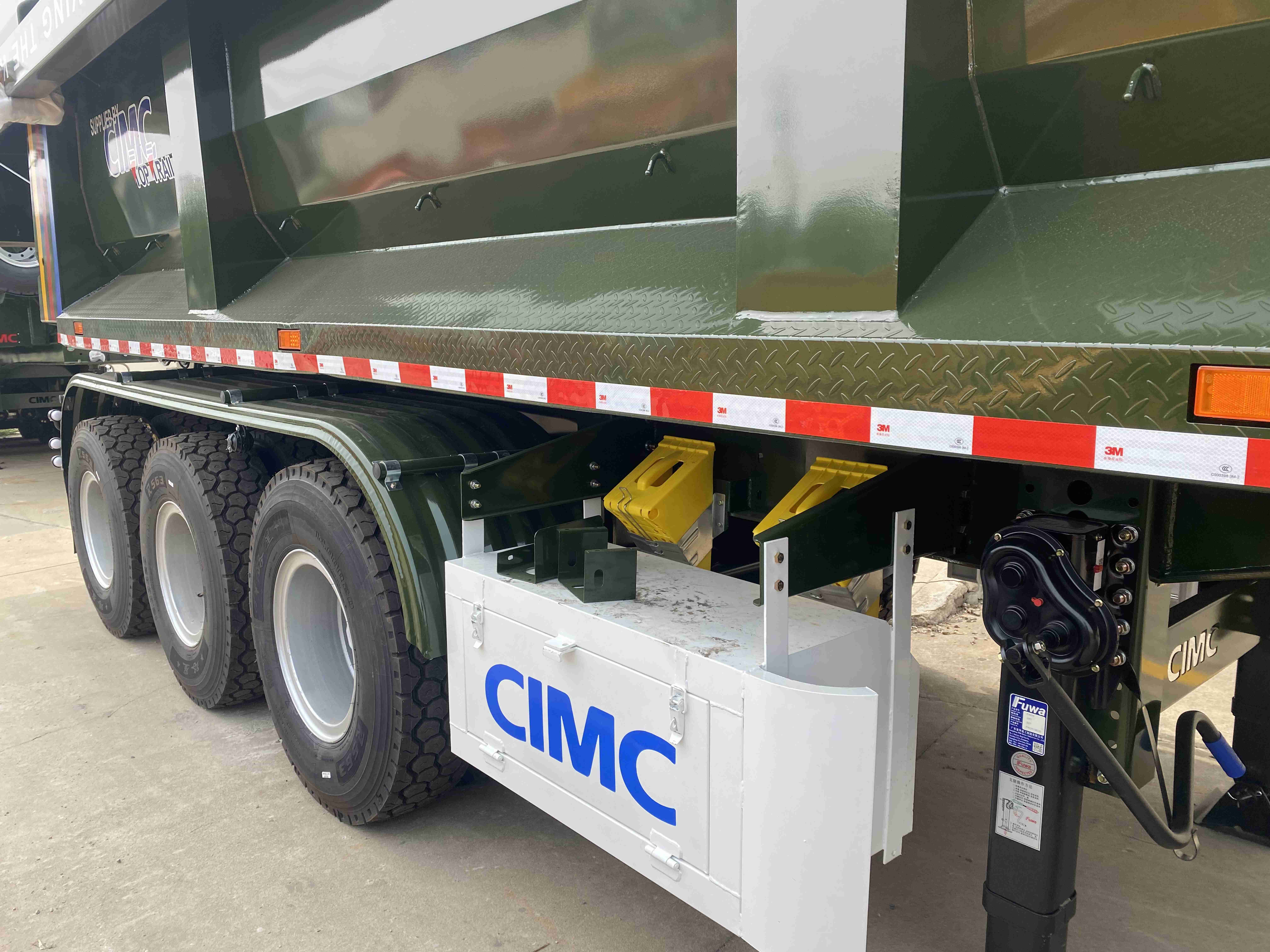 100T Capacity Semi Trailer Mechanical Suspension Popular 3-axle-4-axle Dump Trailer Truck