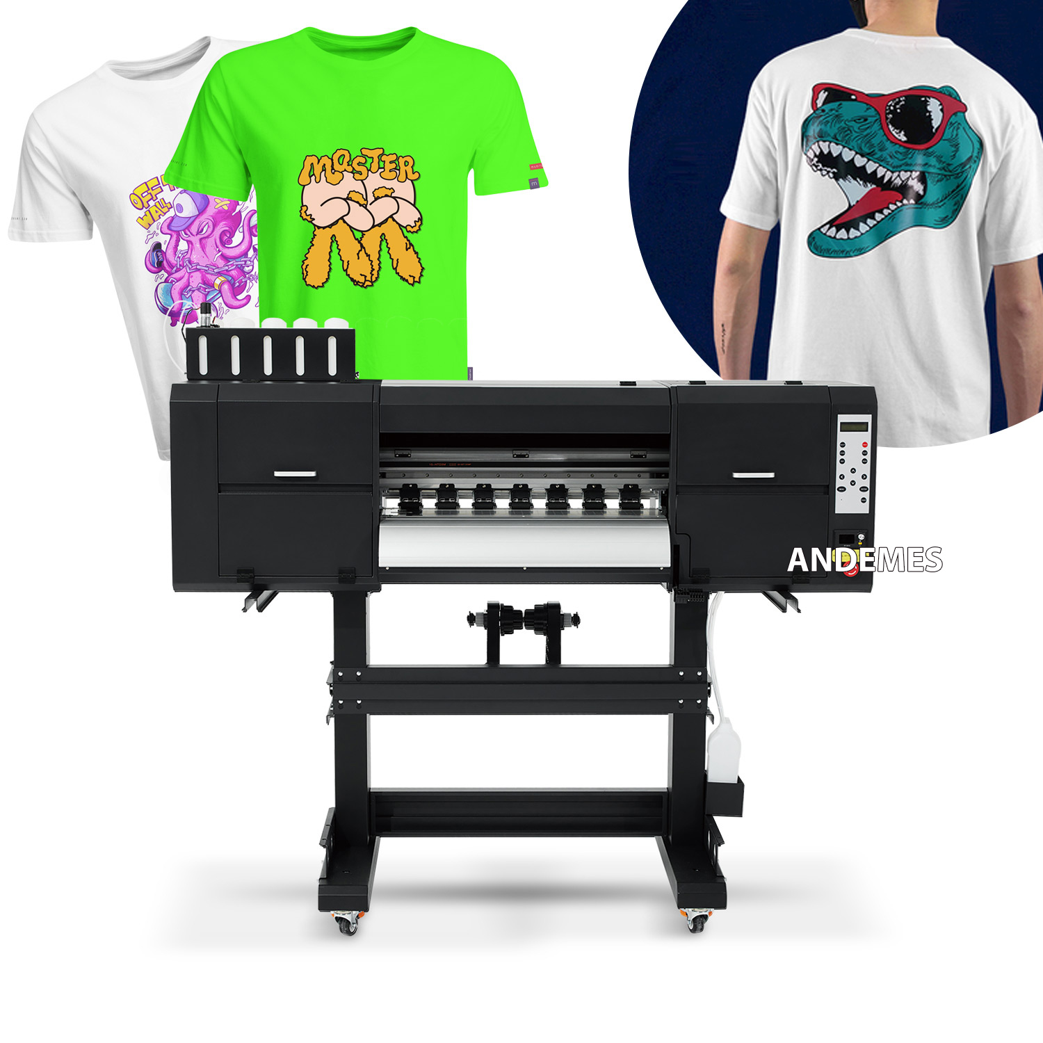 Multicolor 60cm DTF Printer with Automatic Powder Shaker and 24inch Convayer Belt