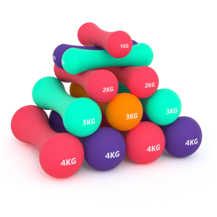 Aerobic Bone Shaped Neoprene Dumbbells Cast Iron For Women