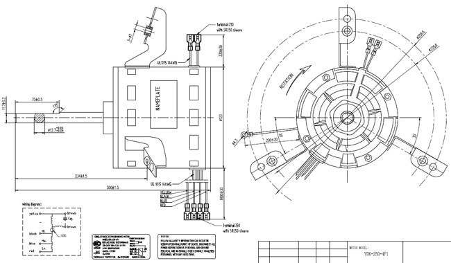 Double Shaft Split Air Conditioner Indoor Electric Fan Motor With Capacitor