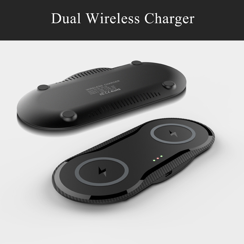 2 In 1 Qi 15W Multi Function Wireless Charger Pad Custom Logo
