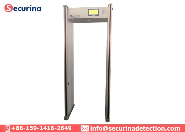 Airport Door Frame Metal Detector Stationary Body Scanner With LED Light Bar Alarming