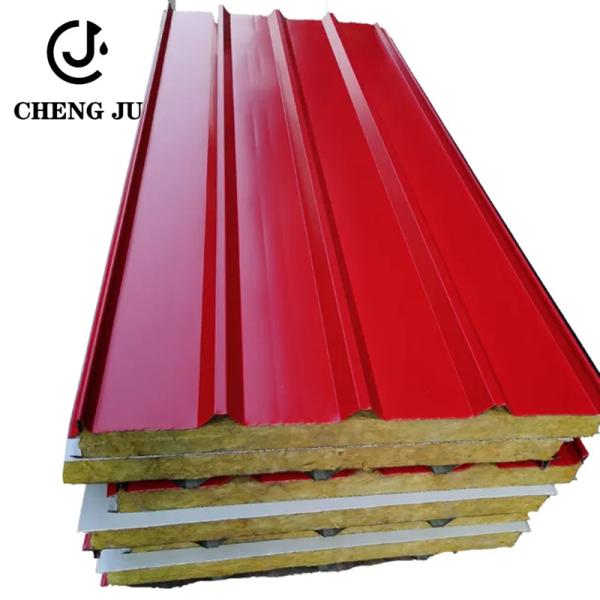 Red Sandwich Panel Roof Building Material Panel Color Coated Sandwich Roof