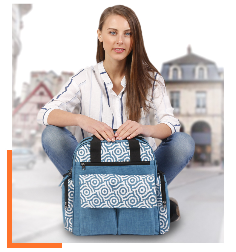 Large Capacity Maternity Mummy Diaper Bag Multi-functional Travel Backpack with Stroller Strap with Changing Station