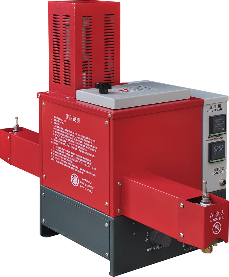 Single Spray Nozzle Motor Type Pedal Gluing Machine