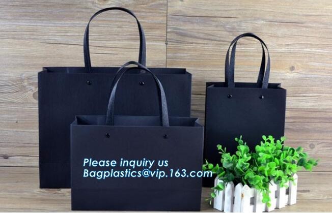 Flower carrier bag with different color customized pot plants kraft paper bag with handle,stamping logo fancy paper flow