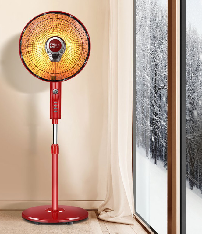 Household Floor Electric Heater Vertical Electric Fan Portable Electric Room Desk Heater With Tip Over Protection