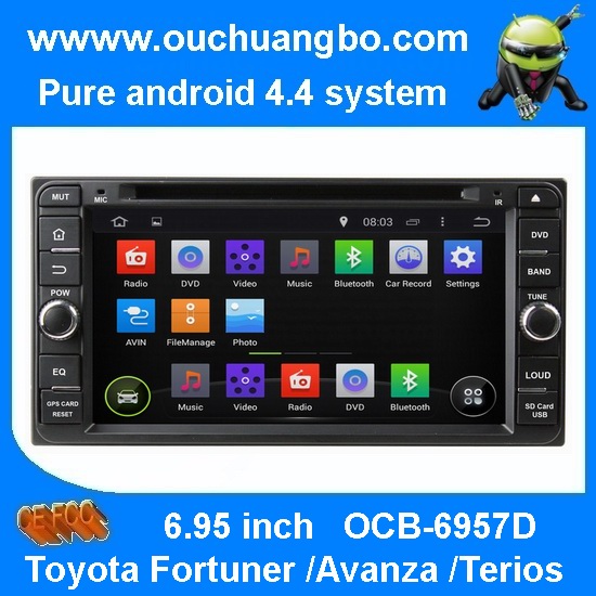 Ouchuangbo Car DVD Stereo Multimedia Kit for Toyota Fortuner /Avanza /Terios Android 4.4 System OCB-6957D