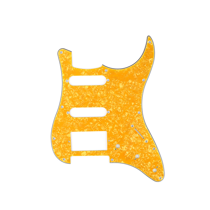 3 Ply SSH Electric Guitar Pickguard Pearl Yellow 11 Hole Scratch Plate Fits For ST Guitar Accessories