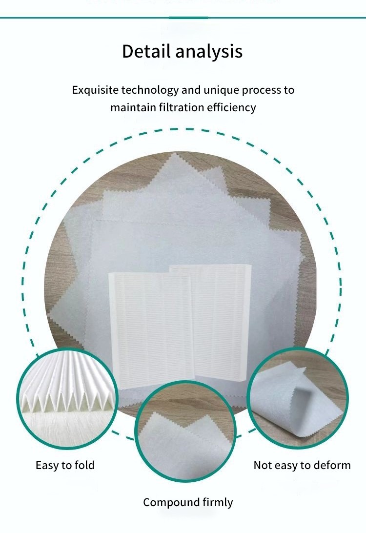 PM2.5 HEPA Filter Fabric Melt Blown Nonwoven Fabric White