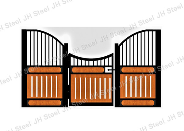 Portable Horse Stable Stall With Bamboo Wood Panel , Power Coated Surface