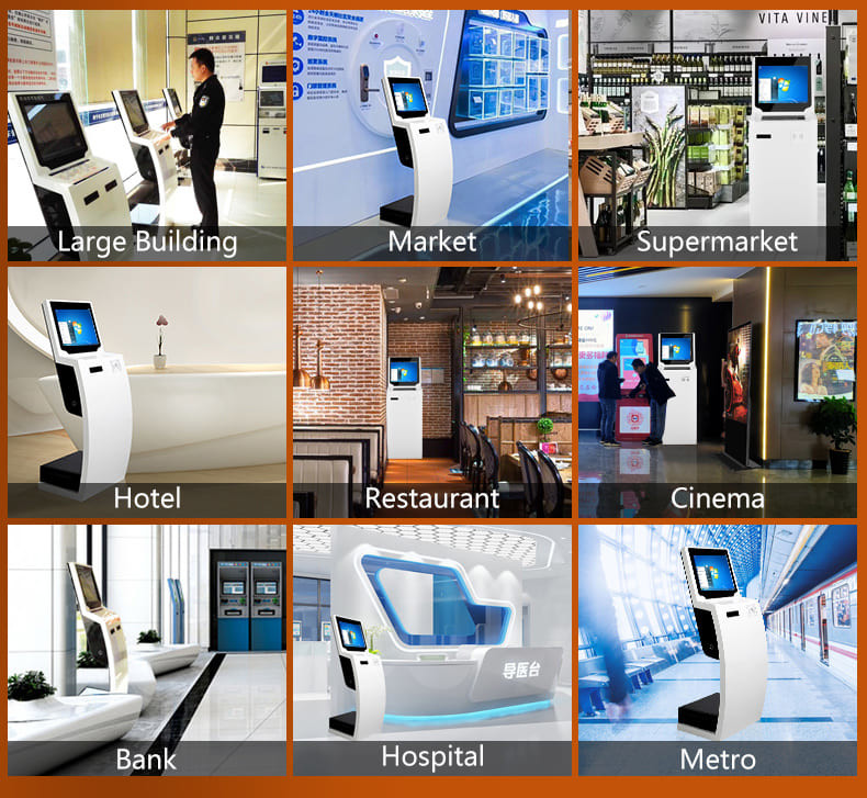 19 Inch Self Service Ticket Collect Terminal Touch Screen Self Service Kiosk