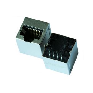  Ethernet Female RJ45 Vertical Connector , PCB Cat6 Shielded Rj45 Connectors Manufactures