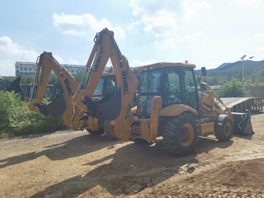 Excavator Loader Shanmon 388h 4X4 2500kg Backhoe Loader Retroexcavadora Maquina