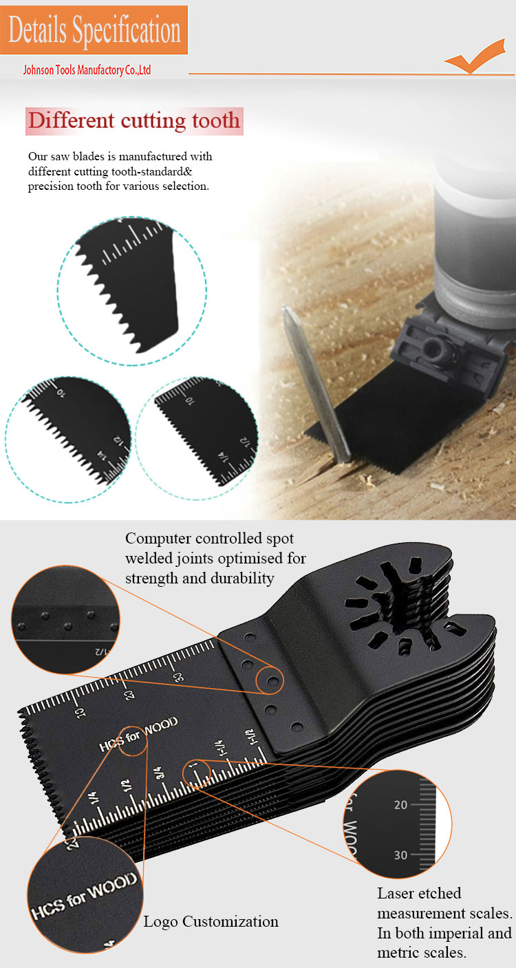 Bi Metal Oscillating Multi Tool Saw Blades For Metal Wood 20pcs Box Set