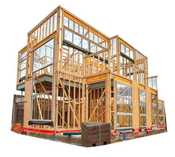 Pre Fabricated Modular PVC Door Light Steel Frame Houses With Structural