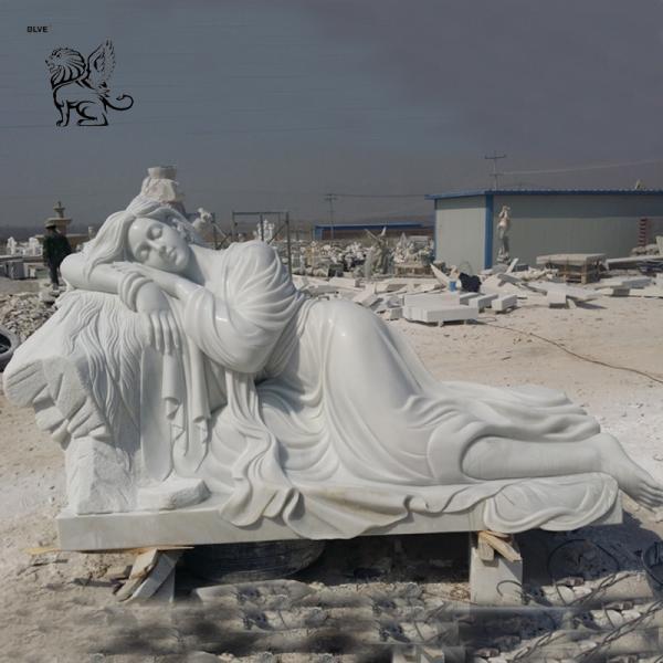 Quality Marble Beauty Lady Sculpture Garden Ornament Hand-Carved White Life Size for sale