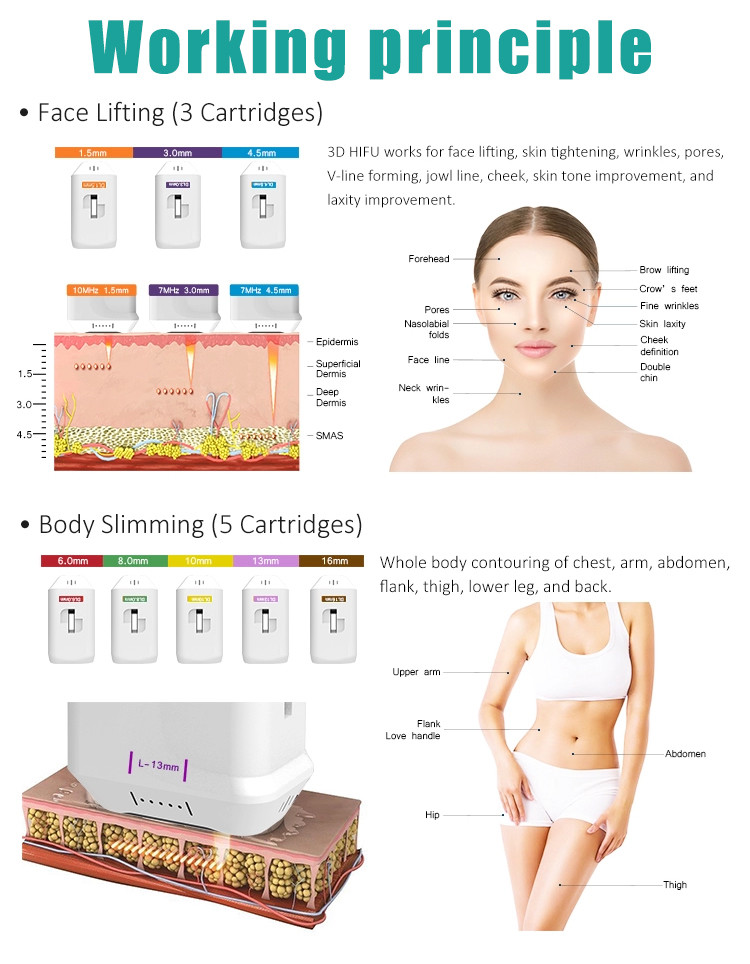 MultiFunction Fractional Microneedle RF 9D HIFU Face Lifting Machine