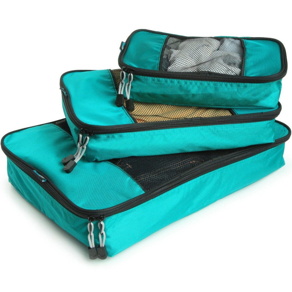 Fashion Canvas Lightweight Packing Organizers 3 Set Side Carry BSCI SEDEX